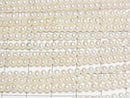 [Video] Fresh Water Pearl AAA- Semi Round-Potato 3-3.5mm White 1strand beads (approx. 15 inches/38 cm)