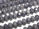 [Video]High Quality! Sapphire AA++ Faceted Button Rondelle 6x6x4mm half or 1strand beads (aprx.15inch/37cm)