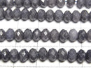 [Video]High Quality! Sapphire AA++ Faceted Button Rondelle 6x6x4mm half or 1strand beads (aprx.15inch/37cm)