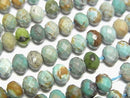 [Video]Turquoise AA Faceted Button Rondelle 6x6x4mm 1strand beads (aprx.15inch/37cm)