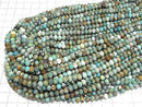 [Video]Turquoise AA Faceted Button Rondelle 6x6x4mm 1strand beads (aprx.15inch/37cm)