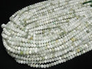 [Video] High Quality! Burmese Jadeite AA+ Faceted Button Rondelle 6x6x4mm 1strand beads (approx. 15 inches/37 cm)
