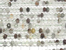 [Video] High Quality! Garden Quartz AA++ Faceted Button Rondelle 6x6x4mm 1strand beads (approx. 14 inches/35 cm)