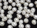 [Video] Fresh Water Pearl AA++ Loose Stone Drop 10-13mm Half Drilled Hole White 5pcs