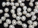 [Video] Fresh Water Pearl AA++ Loose Stone Drop 12-14mm Half Drilled Hole White 3pcs