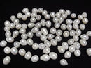 [Video] Fresh Water Pearl AA++ Loose Stone Drop 12-14mm Half Drilled Hole White 3pcs