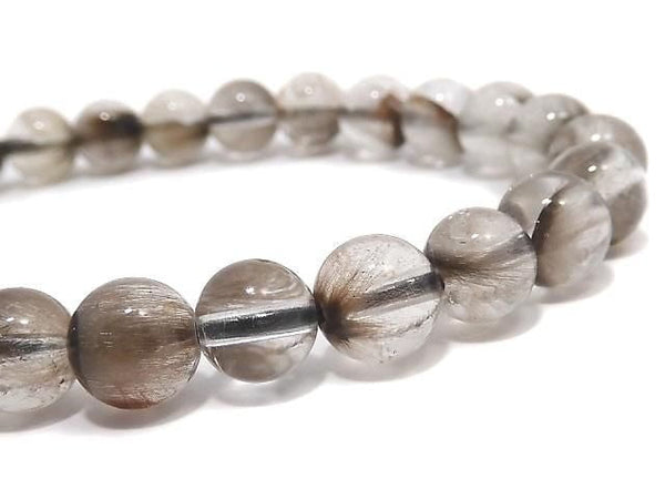 [Video][One of a kind] Platinum Rutilated Quartz AAA- Round 6.5mm Bracelet NO.101