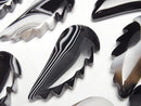 [Video] Black Stripe Agate Angel Wing 44x20mm 2pcs