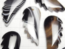 [Video] Black Stripe Agate Angel Wing 44x20mm 2pcs