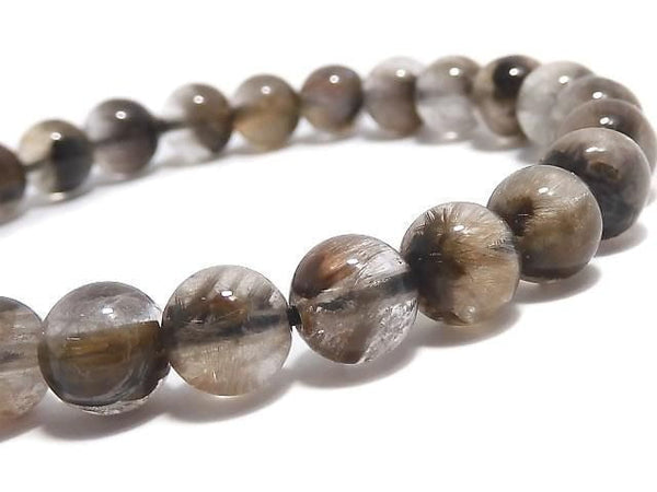 [Video][One of a kind] Platinum Rutilated Quartz AAA- Round 7mm Bracelet NO.107