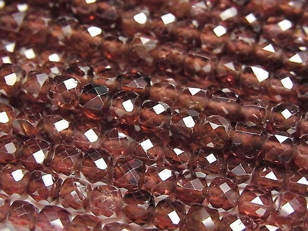 [Video] High Quality! Champagne Garnet AAA Cube Shape 4.5x4.5x4.5mm Half or 1strand beads (approx. 15 inches/36 cm)