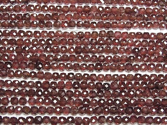 [Video] High Quality! Champagne Garnet AAA Cube Shape 4.5x4.5x4.5mm Half or 1strand beads (approx. 15 inches/36 cm)