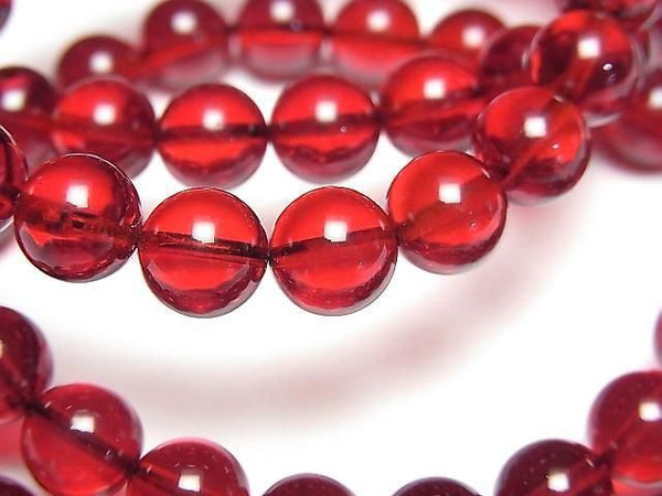 [Video] Red Amber Round 8mm Bracelet
