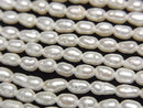 [Video] Fresh Water Pearl AA+ Rice 4x3x3mm White 1strand beads (approx. 14 inches/34 cm)