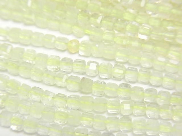 [Video]High Quality! Lemon Quartz AA++ Cube Shape 2x2x2mm 1strand beads (aprx.15inch/37cm)