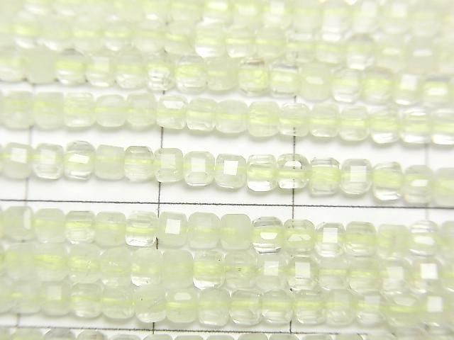 [Video]High Quality! Lemon Quartz AA++ Cube Shape 2x2x2mm 1strand beads (aprx.15inch/37cm)