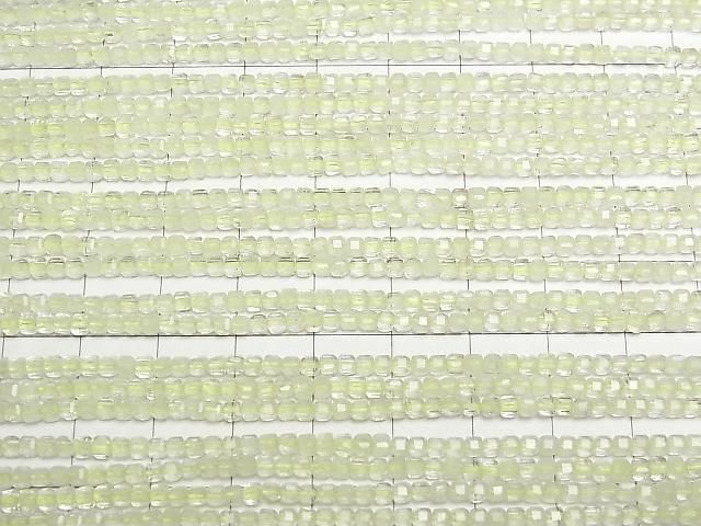 [Video]High Quality! Lemon Quartz AA++ Cube Shape 2x2x2mm 1strand beads (aprx.15inch/37cm)