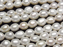[Video] Fresh Water Pearl AA++ Rice-Baroque 5x4x4mm White 1strand beads (approx. 15 inches/37 cm)