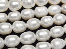 [Video] Fresh Water Pearl AA Rice 9x7x7mm White 1strand beads (approx. 15 inches/37 cm)