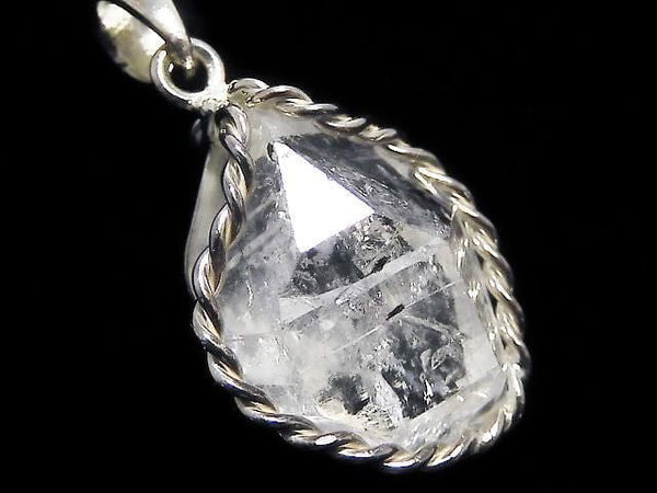 [Video][One of a kind] NYHerkimer Diamond Pendant Silver925 NO.42
