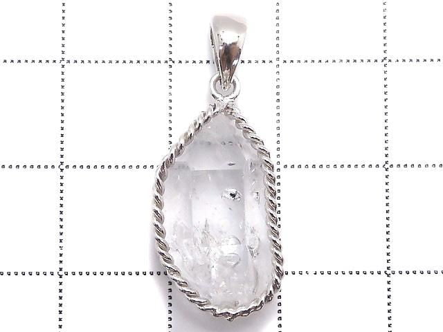 [Video][One of a kind] NYHerkimer Diamond Pendant Silver925 NO.45