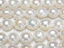 [Video] Fresh Water Pearl AA++ Natural Round 9-11mm White 1strand beads (approx. 15 inches/37 cm)