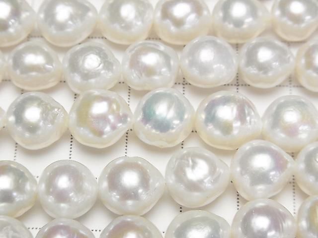 [Video] Fresh Water Pearl AA++ Natural Round 9-11mm White 1strand beads (approx. 15 inches/37 cm)