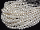 [Video] Fresh Water Pearl AA++ Natural Round 9-11mm White 1strand beads (approx. 15 inches/37 cm)