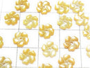 [Video] High Quality Yellow Shell AAA Flower 8mm Center Hole 4pcs