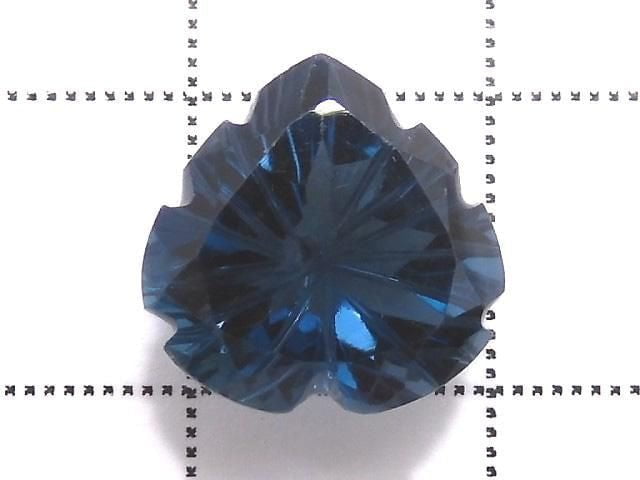 [Video][One of a kind] London Blue Topaz AAA Loose stone Carved Faceted 1pc NO.8