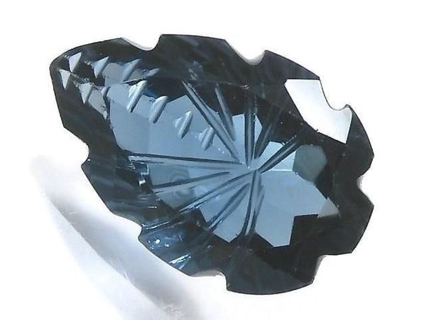 [Video][One of a kind] London Blue Topaz AAA Loose stone Carved Faceted 1pc NO.13