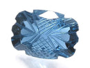 [Video][One of a kind] London Blue Topaz AAA Loose stone Carved Faceted 1pc NO.15
