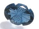 [Video][One of a kind] London Blue Topaz AAA Loose stone Carved Faceted 1pc NO.16