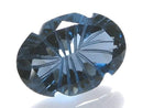 [Video][One of a kind] London Blue Topaz AAA Loose stone Carved Faceted 1pc NO.18