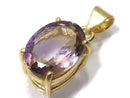 [Video][One of a kind] High Quality Ametrine AAA Faceted Pendant 18KGP NO.246