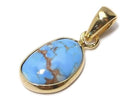 [Video][One of a kind] Kazakhstan Golden Hill Turquoise Pendant 18KGP NO.31