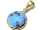 [Video][One of a kind] Kazakhstan Golden Hill Turquoise Pendant 18KGP NO.34