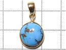 [Video][One of a kind] Kazakhstan Golden Hill Turquoise Pendant 18KGP NO.34