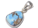 [Video][One of a kind] Kazakhstan Golden Hill Turquoise Pendant Silver925 NO.36