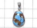 [Video][One of a kind] Kazakhstan Golden Hill Turquoise Pendant Silver925 NO.40