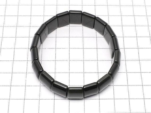 [Video] Rainbow Obsidian AAA 2-Hole Rectangle 14x11x5.5mm 1strand (Bangle Bracelet)