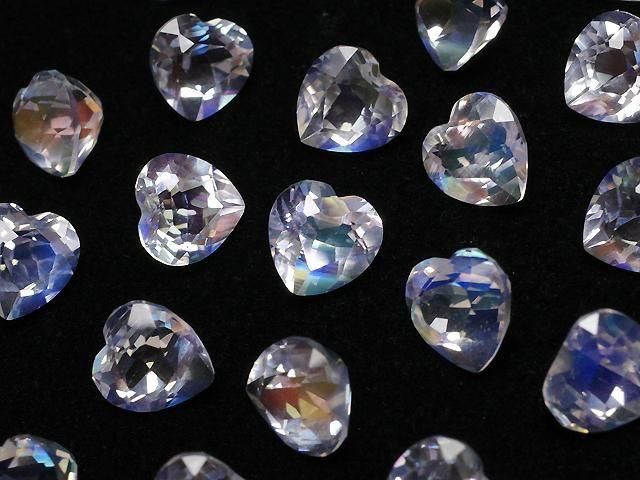 [Video] High Quality Andesine Labradorite AAAA Loose Stone Heart Shape Faceted 6x6mm 1pc