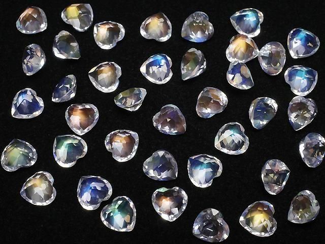 [Video] High Quality Andesine Labradorite AAAA Loose Stone Heart Shape Faceted 6x6mm 1pc