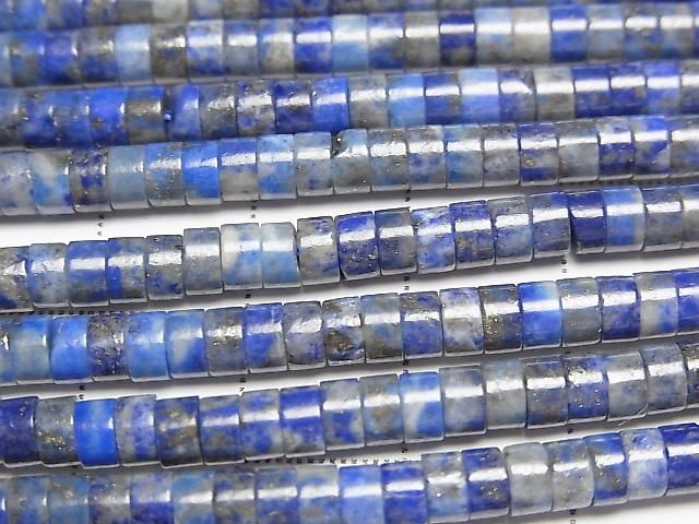 [Video] Lapislazuli AA Rondelle (Heishi)4x4x2mm 1strand beads (aprx.15inch/36cm)
