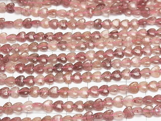 [Video] Moscovite Vertical Hole Heart Beads 6x6mm 1strand (approx. 15 inches/36 cm)