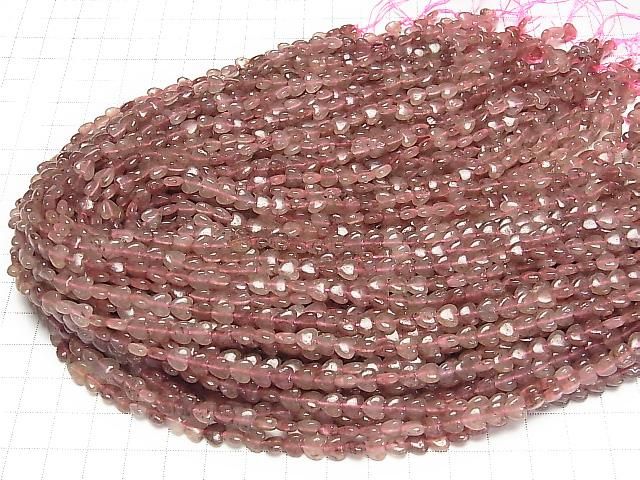 [Video] Moscovite Vertical Hole Heart Beads 6x6mm 1strand (approx. 15 inches/36 cm)