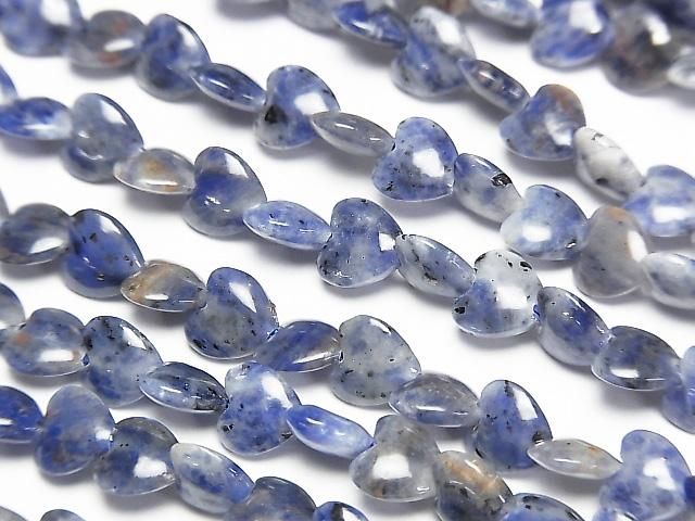 [Video] Sodalite AA Vertical Hole Heart 6x6mm 1strand beads (approx. 15 inches/36 cm)