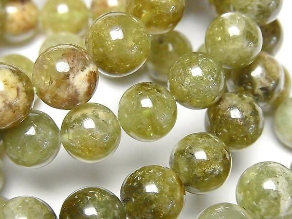 [Video] Green Garnet AA+ Round 10mm Bracelet