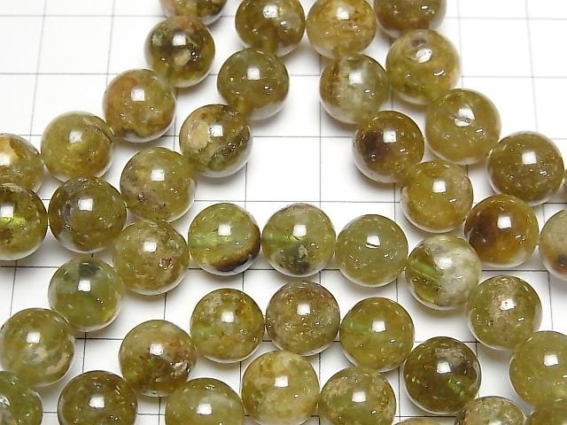 [Video] Green Garnet AA+ Round 10mm Bracelet