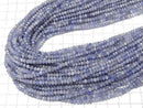 [Video]High Quality! Tanzanite AA++ Faceted Button Rondelle 4x4x3mm half or 1strand beads (aprx.15inch/37cm)